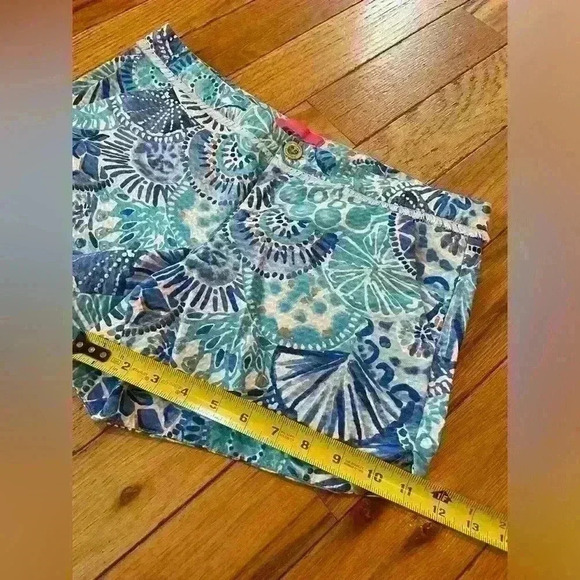 Lilly Pulitzer Adie Shorts Half Shell Turquoise/Blue 100% Cotton Women’s Size 6 - Picture 12 of 12